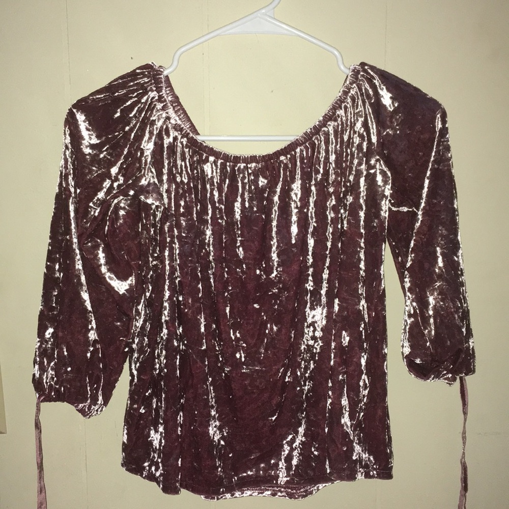 Flared off the shoulder top